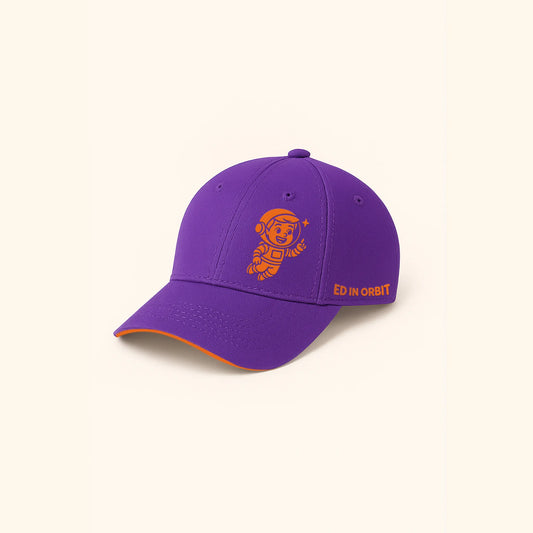 Ed In Orbit Baseball Cap - Kids Cosmic Purple